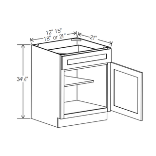 Floral Expresso - 12"W Vanity Base Cabinet