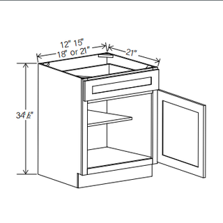 Floral Gray - 9"W Vanity Base Cabinet