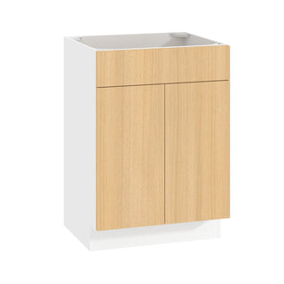 Frameless Oak Blonde - 24"W Vanity Sink Base Cabinet