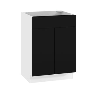 Frameless Matte Black - 24"W Vanity Sink Base Cabinet