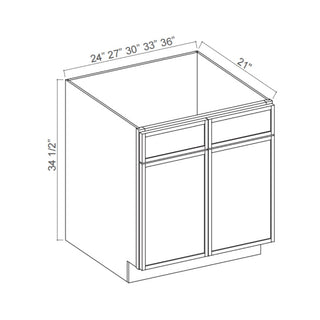 Slim Dove White - 24"W Vanity Sink Base Cabinet