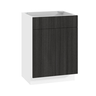 Frameless Oak Shade - 24"W Vanity Sink Base Cabinet