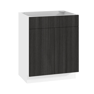 Frameless Oak Shade - 27"W Vanity Sink Base Cabinet