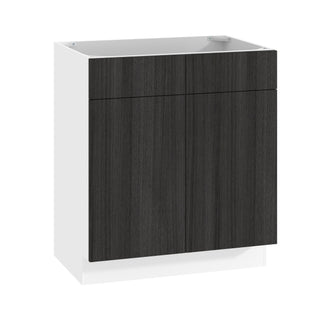 Frameless Oak Shade - 30"W Vanity Sink Base Cabinet