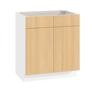 Frameless Oak Blonde - 30"W Vanity Sink Base Cabinet