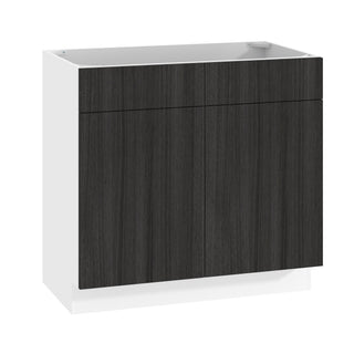 Frameless Oak Shade - 36"W Vanity Sink Base Cabinet