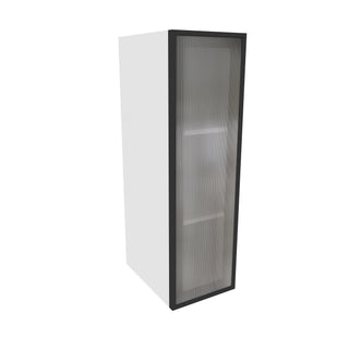 Frameless Crystal Glass - 09"W × 30"H Standard Wall Cabinet