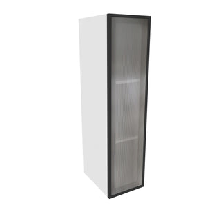 Frameless Crystal Glass - 09"W × 36"H Standard Wall Cabinet