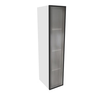 Frameless Crystal Glass - 09"W × 42"H Standard Wall Cabinet