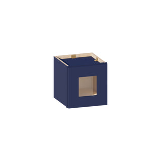 Navy Blue - 12"W × 12"H Glass-Door Wall Cabinet