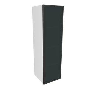 Frameless Midnight Glass - 12"W × 42"H Standard Wall Cabinet