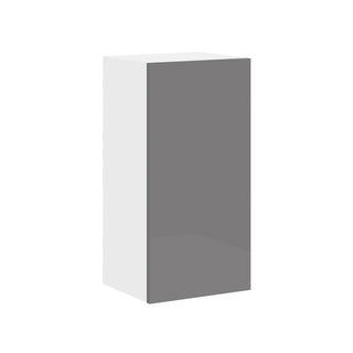 Frameless High-Glossy Gray - 15"W × 30"H Standard Wall Cabinet