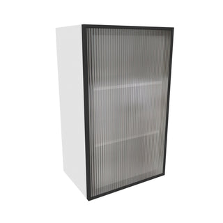 Frameless Crystal Glass - 18"W × 30"H Standard Wall Cabinet
