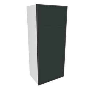 Frameless Midnight Glass - 18"W × 42"H Standard Wall Cabinet