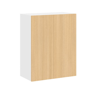 Frameless Oak Blonde - 24"W × 30"H Standard Wall Cabinet