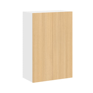 Frameless Oak Blonde - 24"W × 36"H Standard Wall Cabinet