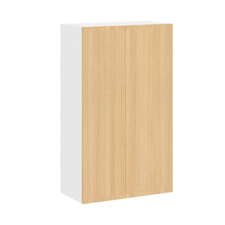 Frameless Oak Blonde - 24"W × 42"H Standard Wall Cabinet