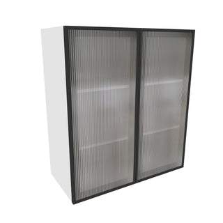 Frameless Crystal Glass - 27"W × 30"H Standard Wall Cabinet