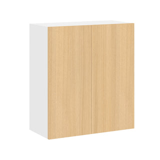 Frameless Oak Blonde - 27"W × 30"H Standard Wall Cabinet
