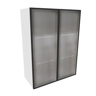 Frameless Crystal Glass - 27"W × 36"H Standard Wall Cabinet