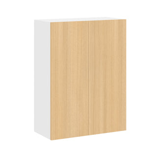 Frameless Oak Blonde - 27"W × 36"H Standard Wall Cabinet