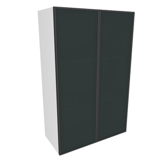 Frameless Midnight Glass - 27"W × 42"H Standard Wall Cabinet