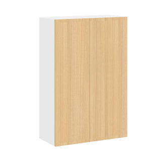 Frameless Oak Blonde - 27"W × 42"H Standard Wall Cabinet