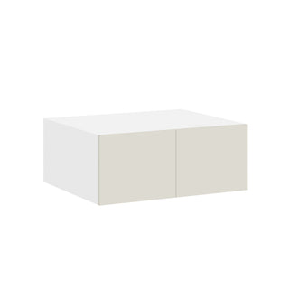 Frameless Matte Ivory - 30"W × 12"H Deep (24") Wall Bridge Cabinet