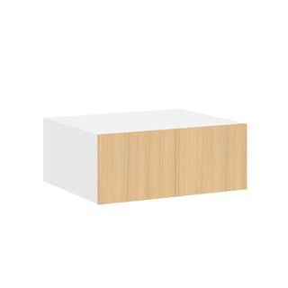 Frameless Oak Blonde - 30"W × 12"H Deep (24") Wall Bridge Cabinet