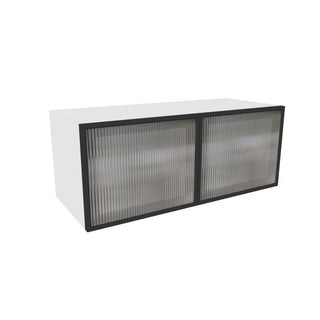 Frameless Crystal Glass - 30"W × 12"H Standard Wall Cabinet