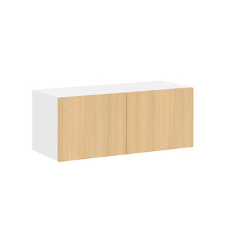 Frameless Oak Blonde - 30"W × 12"H Standard Wall Cabinet