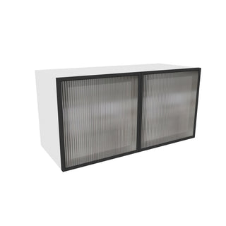 Frameless Crystal Glass - 30"W × 15"H Standard Wall Cabinet