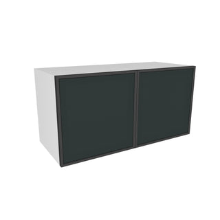 Frameless Midnight Glass - 30"W × 15"H Standard Wall Cabinet