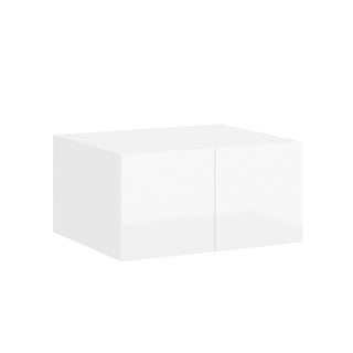 Frameless High-Glossy White - 30"W × 18"H Deep (24") Wall Bridge Cabinet