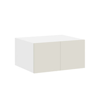 Frameless Matte Ivory - 30"W × 18"H Deep (24") Wall Bridge Cabinet
