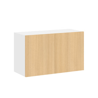 Frameless Oak Blonde - 30"W × 18"H Standard Wall Cabinet