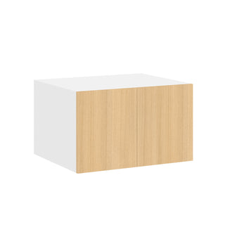 Frameless Oak Blonde - 30"W × 24"H Deep (24") Wall Bridge Cabinet