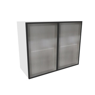 Frameless Crystal Glass - 30"W × 24"H Standard Wall Cabinet