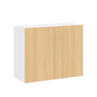 Frameless Oak Blonde - 30"W × 24"H Standard Wall Cabinet