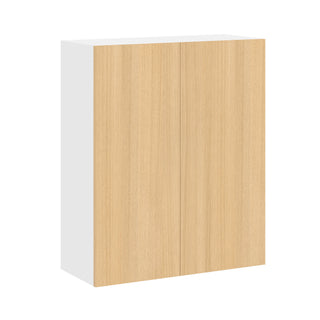 Frameless Oak Blonde - 30"W × 36"H Standard Wall Cabinet