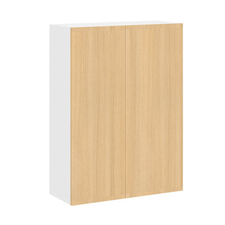 Frameless Oak Blonde - 30"W × 42"H Standard Wall Cabinet