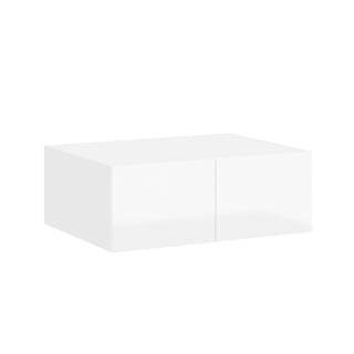 Frameless High-Glossy White - 33"W × 12"H Deep (24") Wall Bridge Cabinet