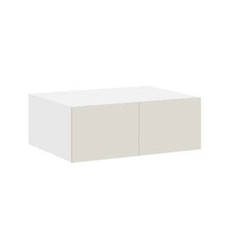 Frameless Matte Ivory - 33"W × 12"H Deep (24") Wall Bridge Cabinet