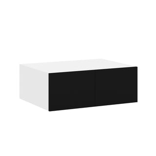 Frameless Matte Black - 33"W × 12"H Deep (24") Wall Bridge Cabinet