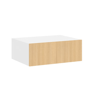 Frameless Oak Blonde - 33"W × 12"H Deep (24") Wall Bridge Cabinet