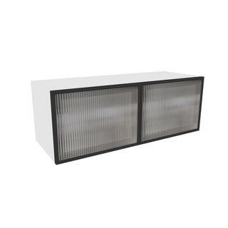 Frameless Crystal Glass - 33"W × 12"H Standard Wall Cabinet