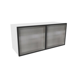 Frameless Crystal Glass - 33"W × 15"H Standard Wall Cabinet