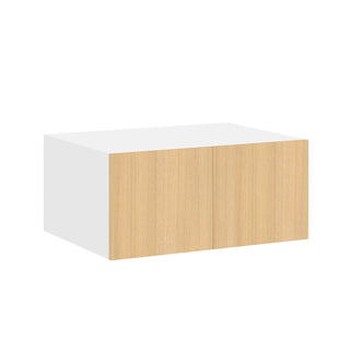 Frameless Oak Blonde - 33"W × 18"H Deep (24") Wall Bridge Cabinet