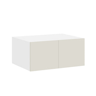 Frameless Matte Ivory - 33"W × 18"H Deep (24") Wall Bridge Cabinet