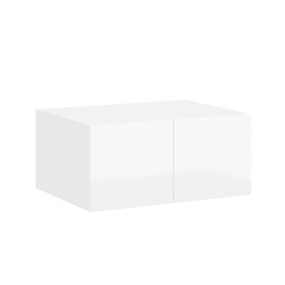 Frameless High-Glossy White - 33"W × 18"H Deep (24") Wall Bridge Cabinet